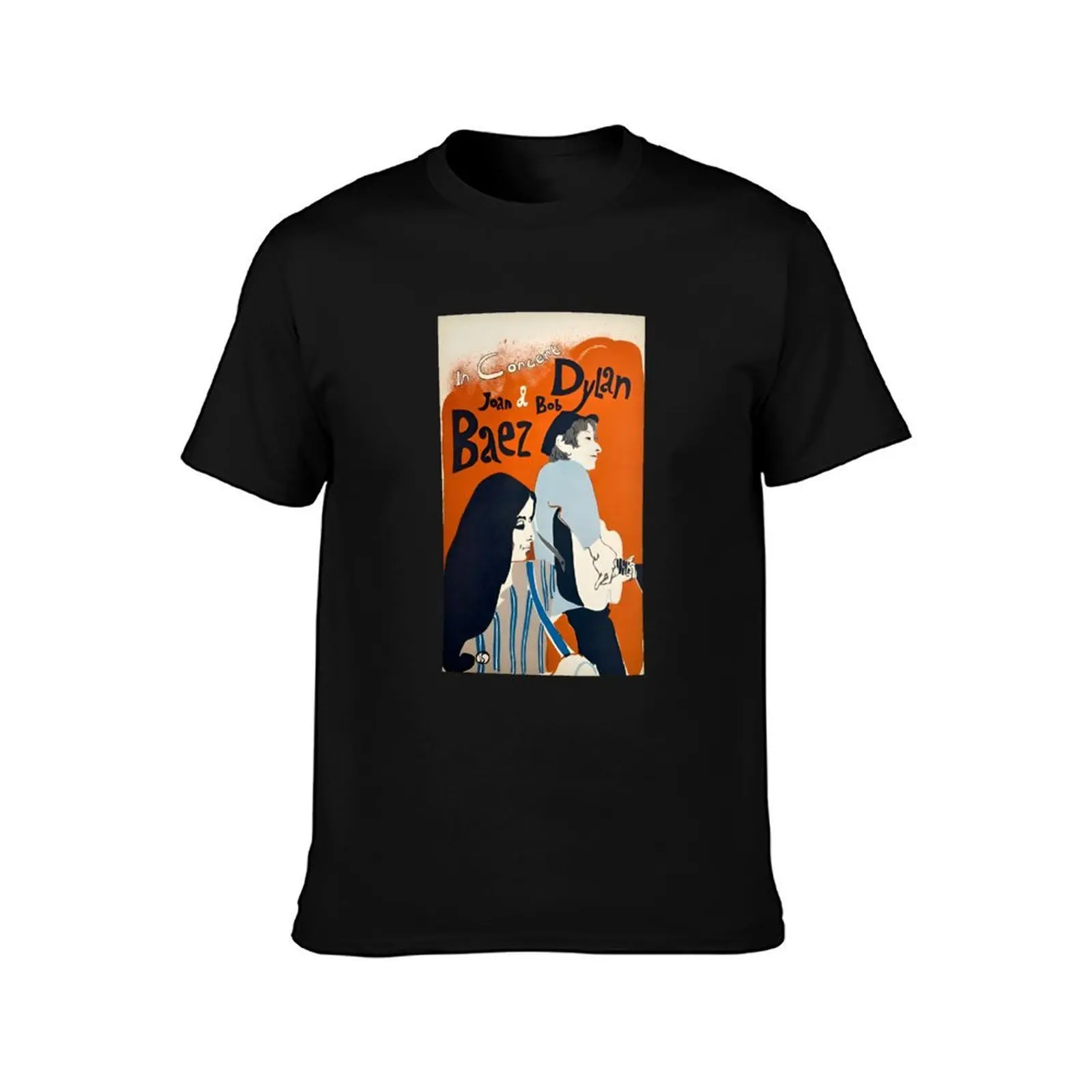 Bob Dylan and Joan Baez 1965 Eric Von Schmidt T-Shirt Summer Casual Cotton Tee Oversized Streetwear Tops Unisex Men Women