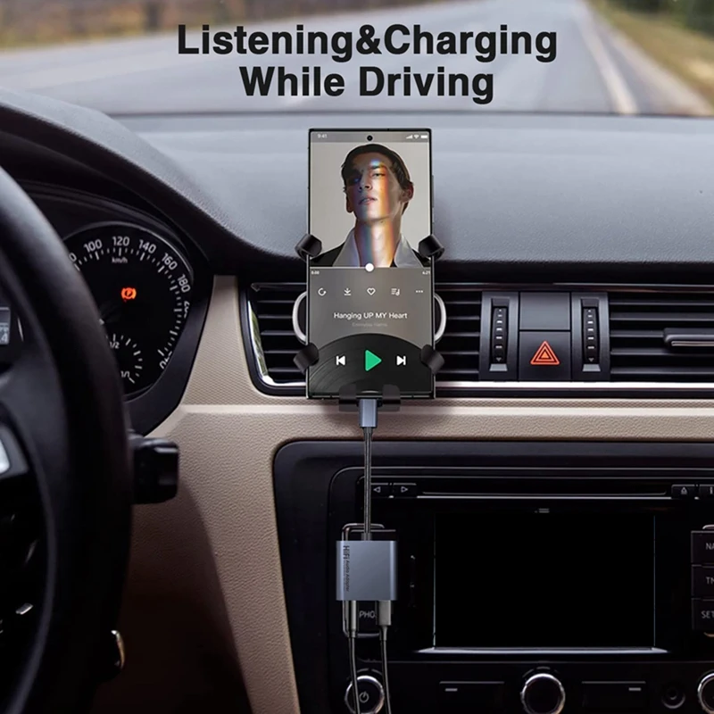 USB Type C to 3.5 mm Jack Aux Adapter with 60W PD USB-C 2in1 Converter Headset Charging Digital Decoding Audio OTG Cable-A86Z