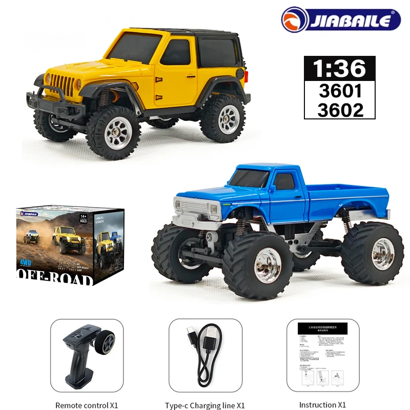 

Jiabaile Mini Remote Controlled Car 3601 3602 1:36 Scale Rc Off-Road Vehicle 2.4ghz Rtr Electric Toy For Boys/Girls /Adults