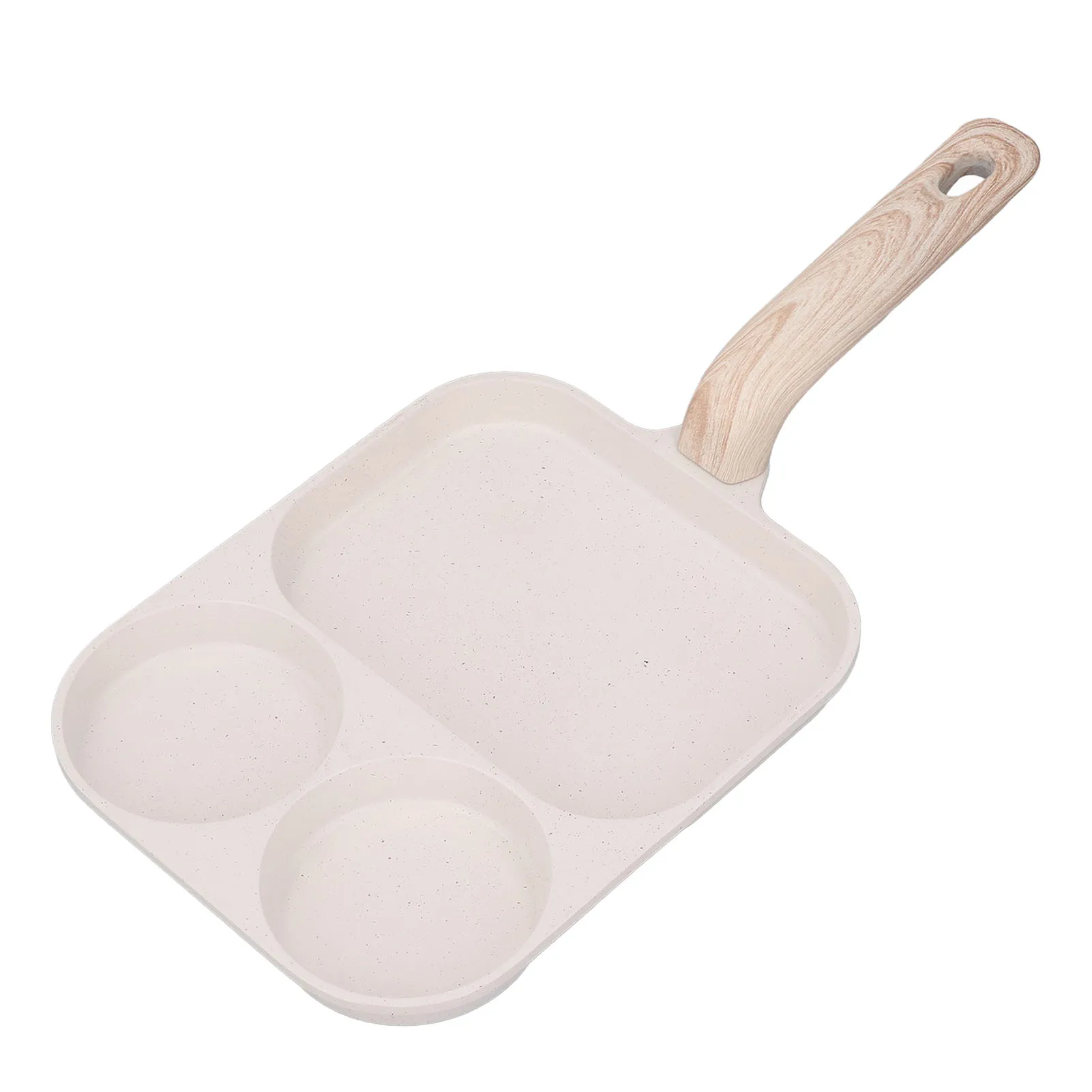 Egg Pan Omelette Pan, Nonstick Egg Pan 3 Section Square Grill Pan- Pancake Pan and Healthy Egg Cooker