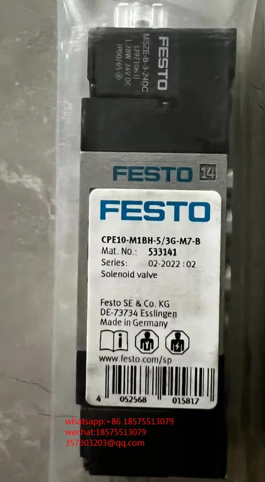 

For Festo 533141 CPE10-M18H-5/3G-M7-B Solenoid Valve 1 Piece