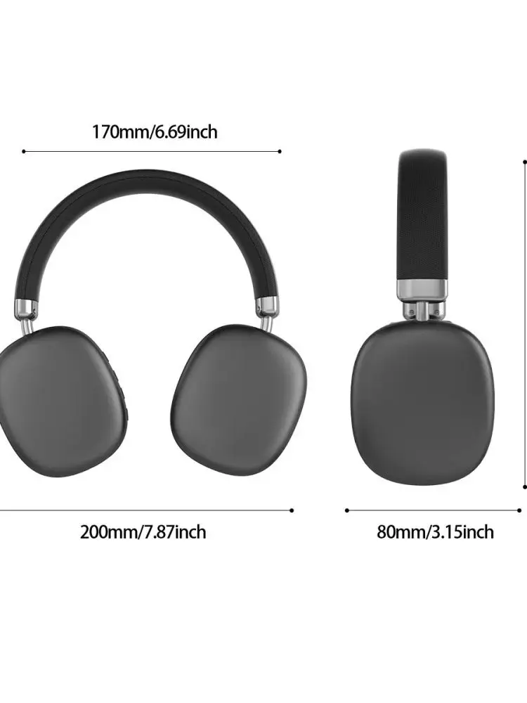 Nowe słuchawki Air Max Bluetooth 5.3, bezprzewodowe słuchawki nauszne, stereofoniczne słuchawki surround do gier, kompatybilne z Apple iPhone i telefonami Xiaomi. — zdjęcie produktu 7