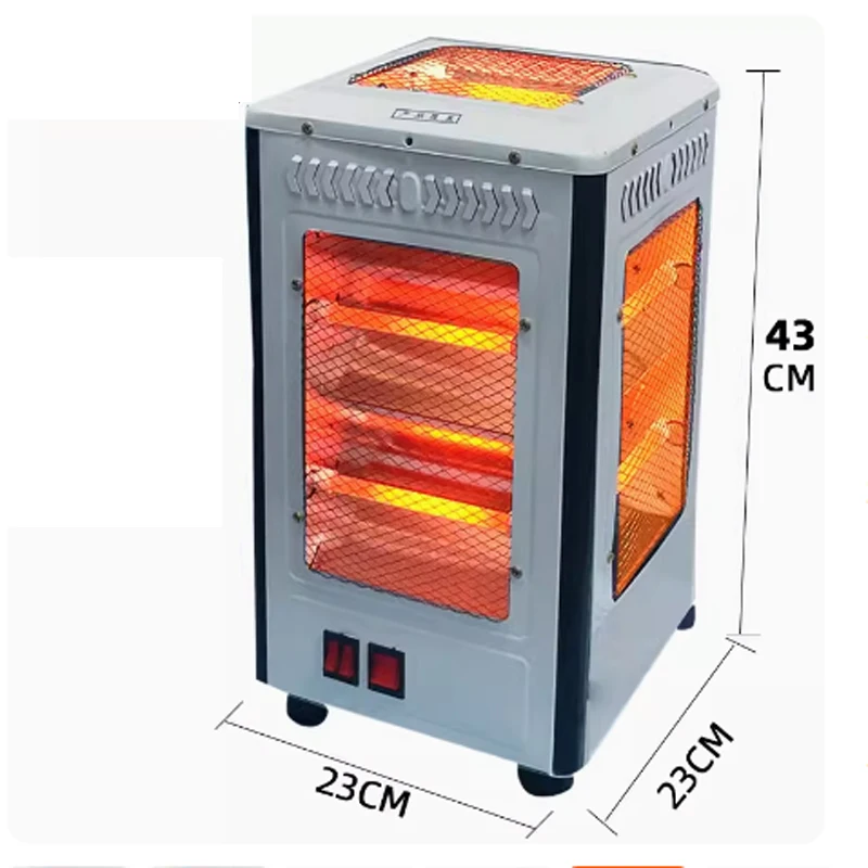 Multi-função aquecedor de ar elétrico, duplo uso aquecedor, terceira engrenagem ajustável, uso doméstico, churrasco, velocidade de cinco lados, quente, aquecedor, 2kW