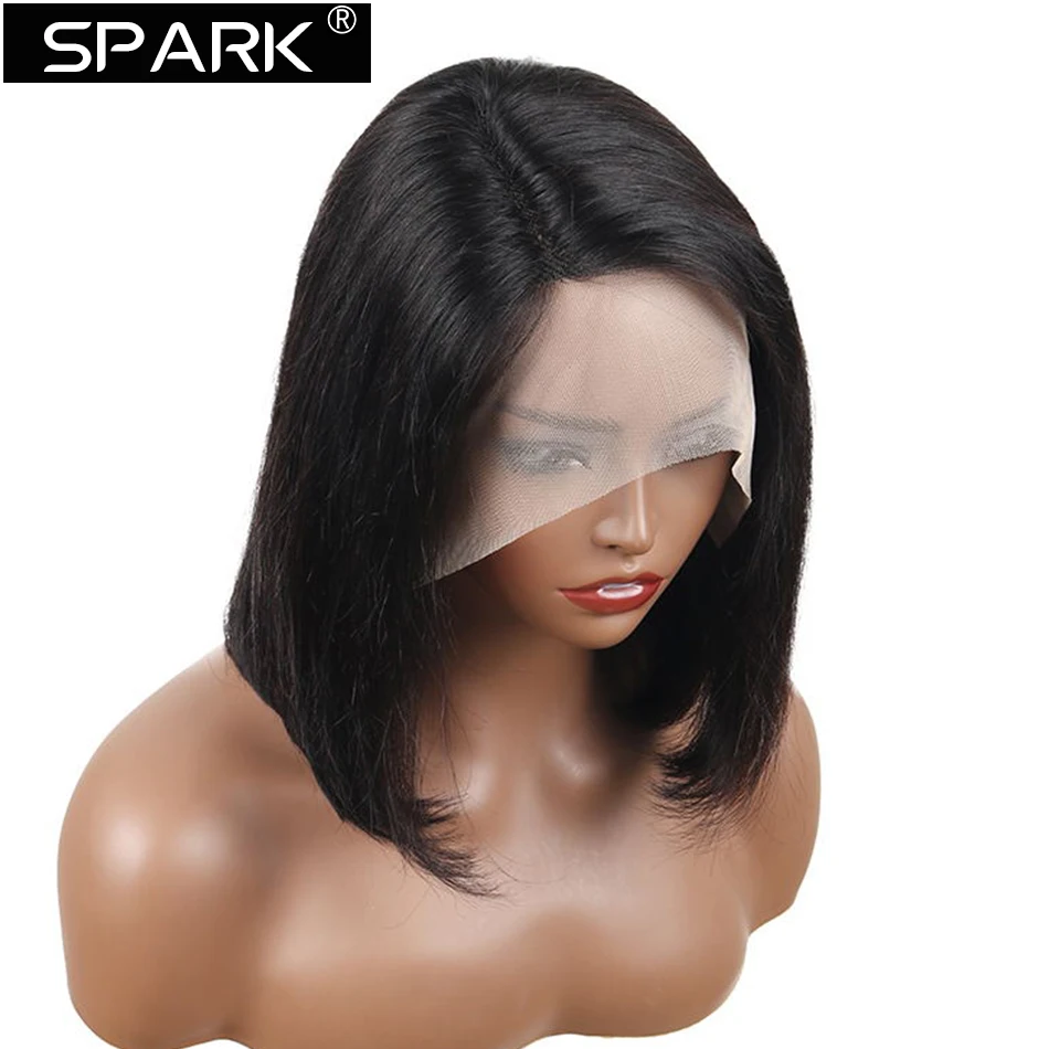 Bob Wig Short Brazilian Bone Silky Straight Human Hair Wigs For Women Natural Wig T Part Lace Bob Human Hair Wig Pre Plucked