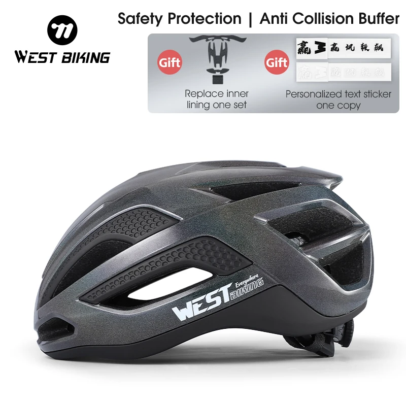 

WEST BIKING Lightweight Bike Helmet Integrated Molding Men Women Bicycle Aero Helmet Safe Cap Protective Sports Cycling Helmet