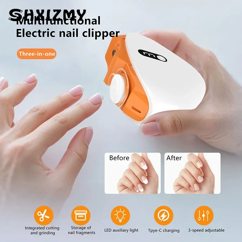 

Automatic Nail Clippers Trimmer Electric Nail Cutter Manicure Finger Toe Scissors Rechargeable Nail Scissors For Adult Baby