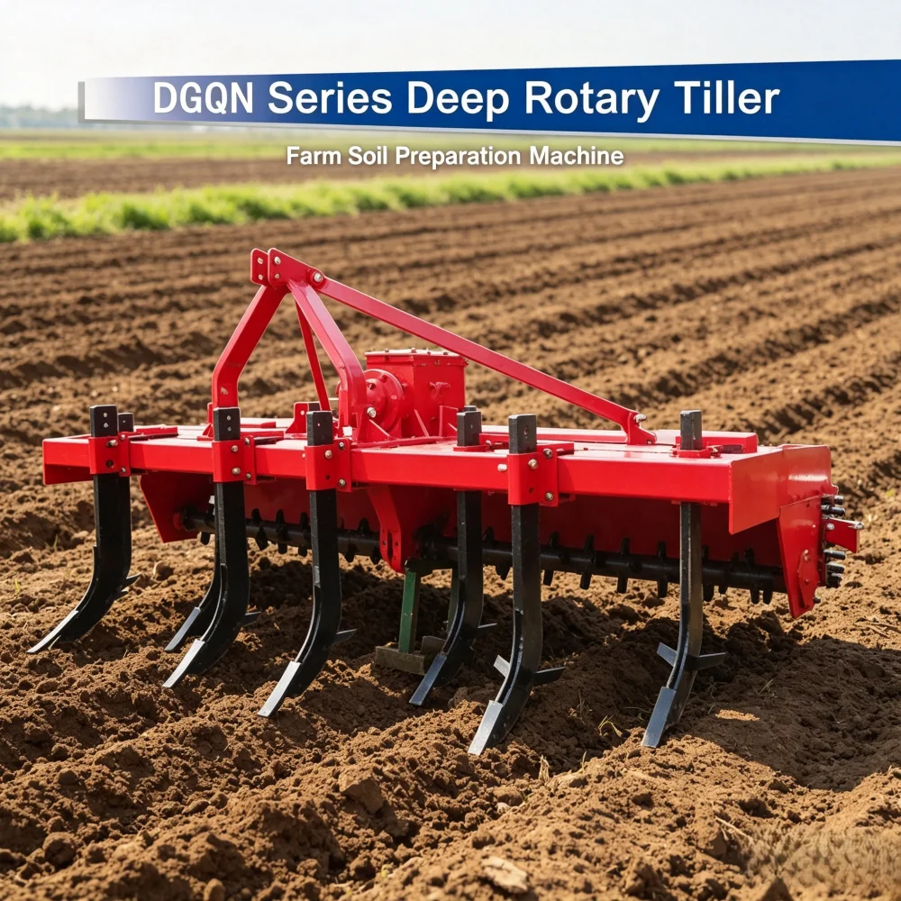 -For Heavy Duty DGQN-120 Deep Rototiller Subsoiler 1.2m Working Width Adjustable Depth Rust-proof Red Frame Farm Agricultural*