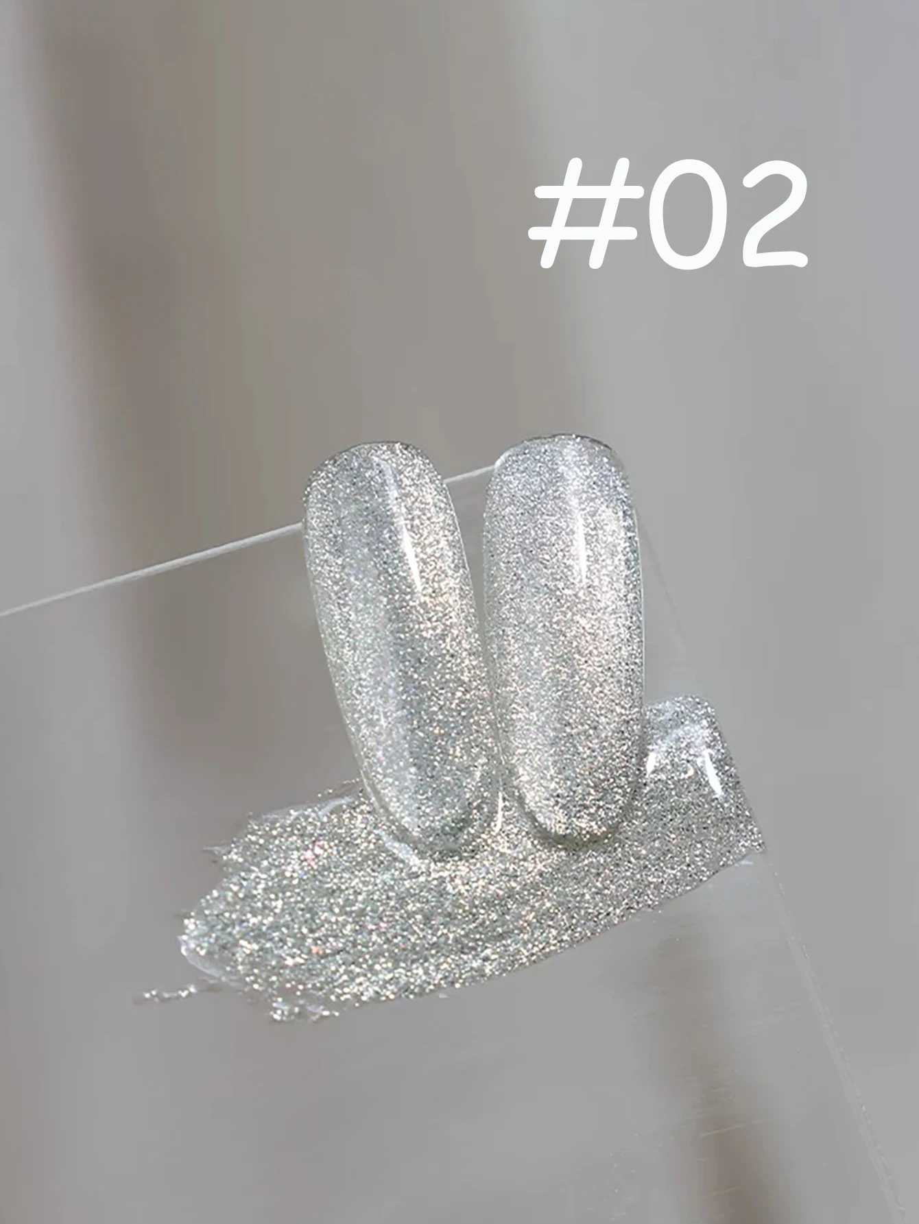 เจลทาเล็บกลิตเตอร์สะท้อนแสง ZH 12 มล. สีเงินแชมเปญวิบวับ ประกายเลื่อม กึ่งถาวร ลอกออกได้ สำหรับตกแต่งเล็บ