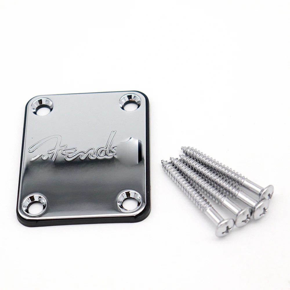 1 ชุดคอกีตาร์ไฟฟ้าพร้อมสกรูสําหรับกีตาร์ ST TL,Jazz Bass Replacement สีดํา