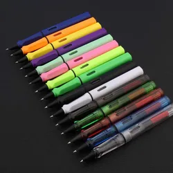 Pluma estilográfica de plástico con Clip ahuecado para corrección de postura de estudiante, plumas de tinta con punta con capucha de 557mm, alta calidad, novedad de 0,38