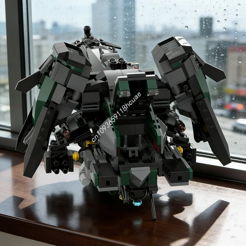 

Конструктор MOC VTOL Gunship (735 деталей), модель города, развивающий набор для сборки, креативный подарок на Рождество, обучающий конструктор