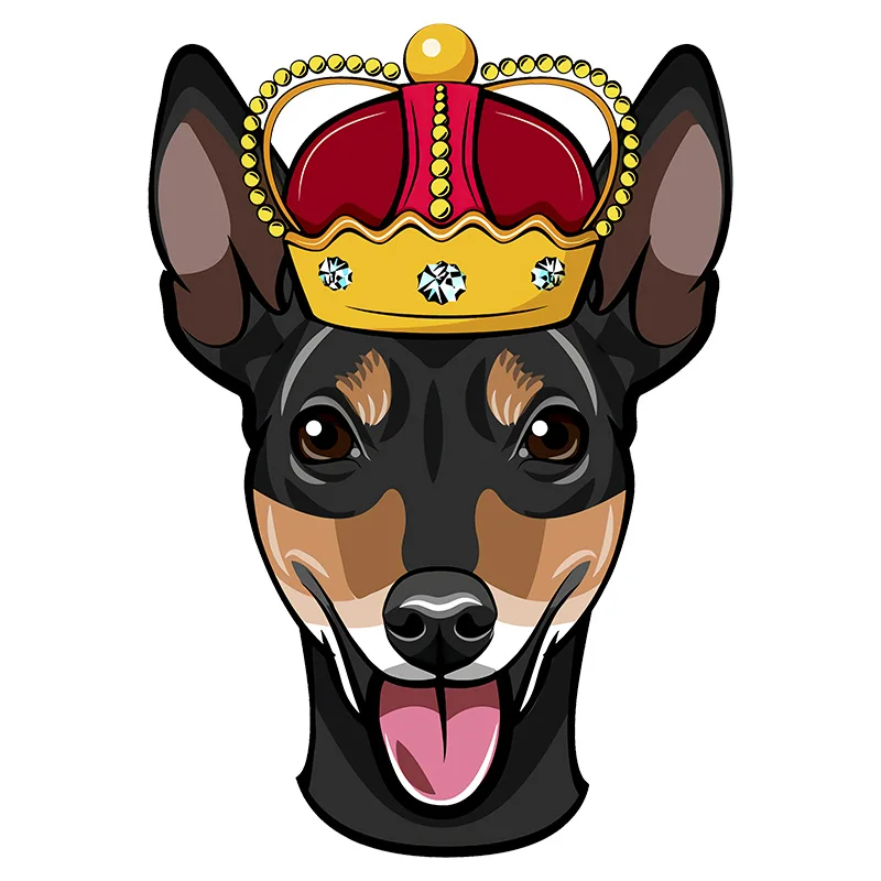 

Rulemylife Russian Toy Terrier Crown dog vinyl creativity stickers for Passat B6,Lada,car decoration
