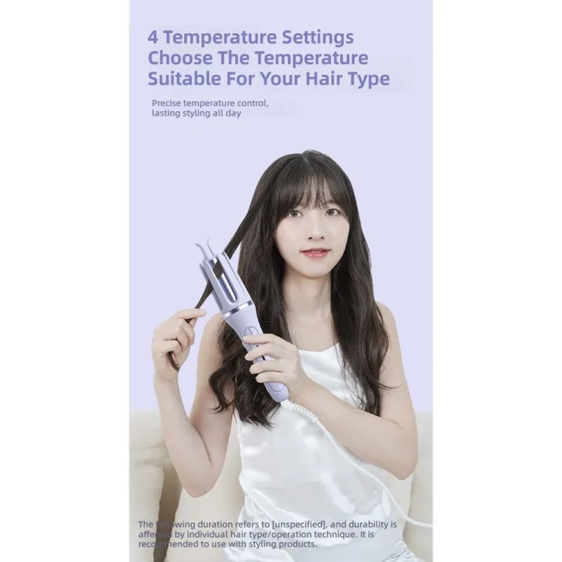 sanq-アンチスカル（アンチカール）機能搭載、手軽にスタイリングできるヘアケア用電動カールアイロン。32mmのバレル径で、自動カール機能付き。euプラグ。大きなウェーブを作るのに最適。