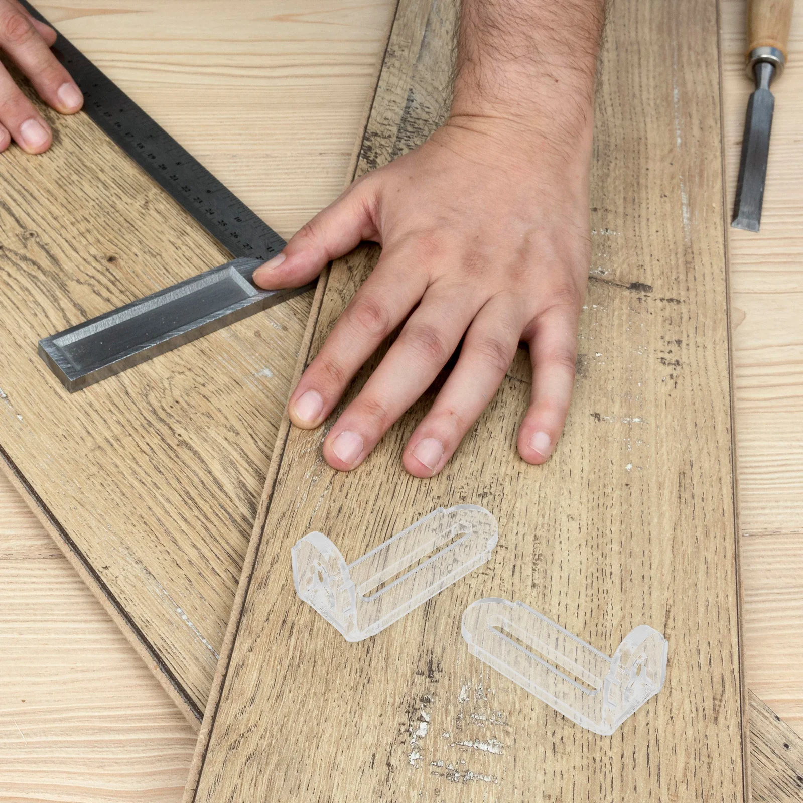 8 個の透明クリスタルコーナーブラケットクリアアクリル L 字型サポートブレース棚キャビネット木製テーブルディスプレイ取り付け用