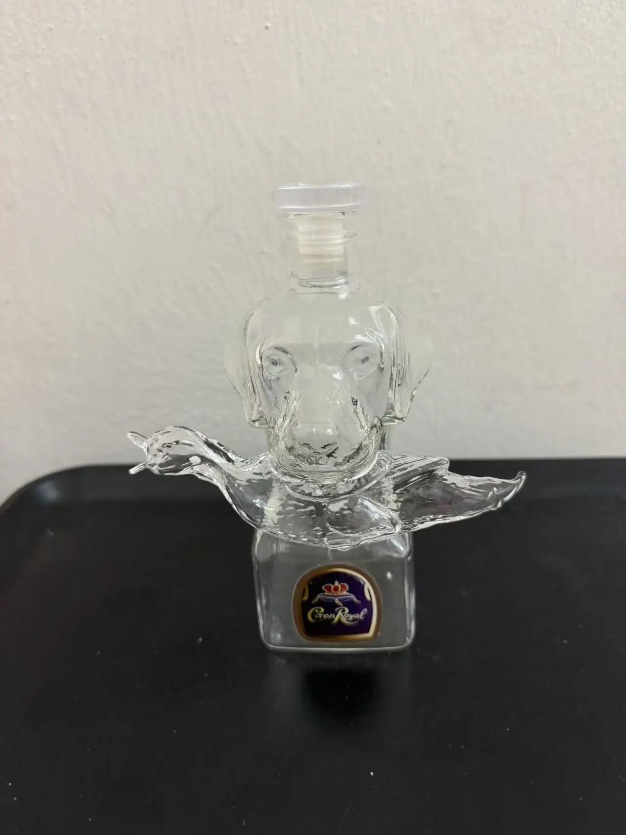 Novelty Labrador Retriever & Duck Whiskey Decanter, Lead-Free Crystal Glass Liquor Dispenser for Man Cave, Bar Accessory,