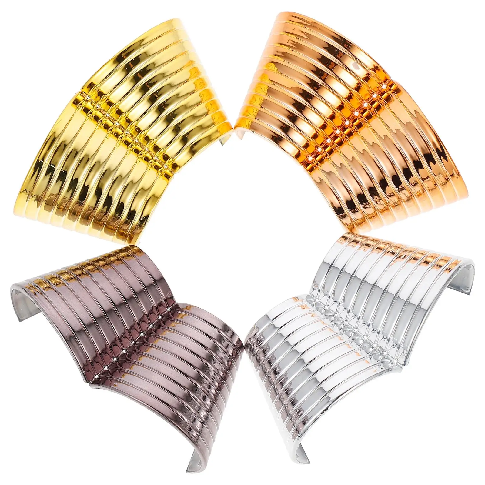 

4 Pcs Thin Ponytail Holders Hair Cuff Buckles Barrettes Fixator Clip Clips Fashion