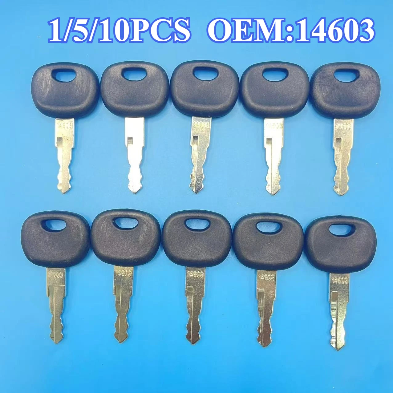 

Hot Sale 1/5/10Pcs 14603 Keys For JCB Bomag Dynapac Terex Vibromax New Holland NH For Ford Moxy Hamm For Volvo