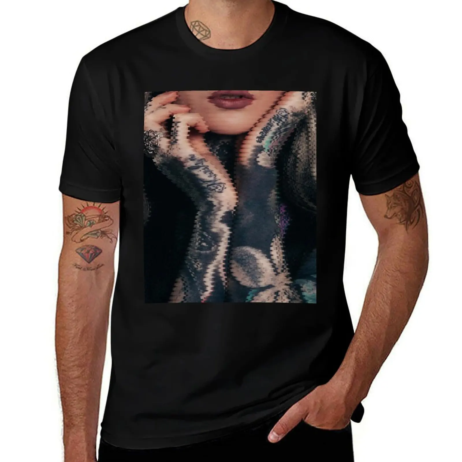 

Girl man shirt cotton t 100% tshirt cotton Tattoo T-Shirt lovers gift Tattooed