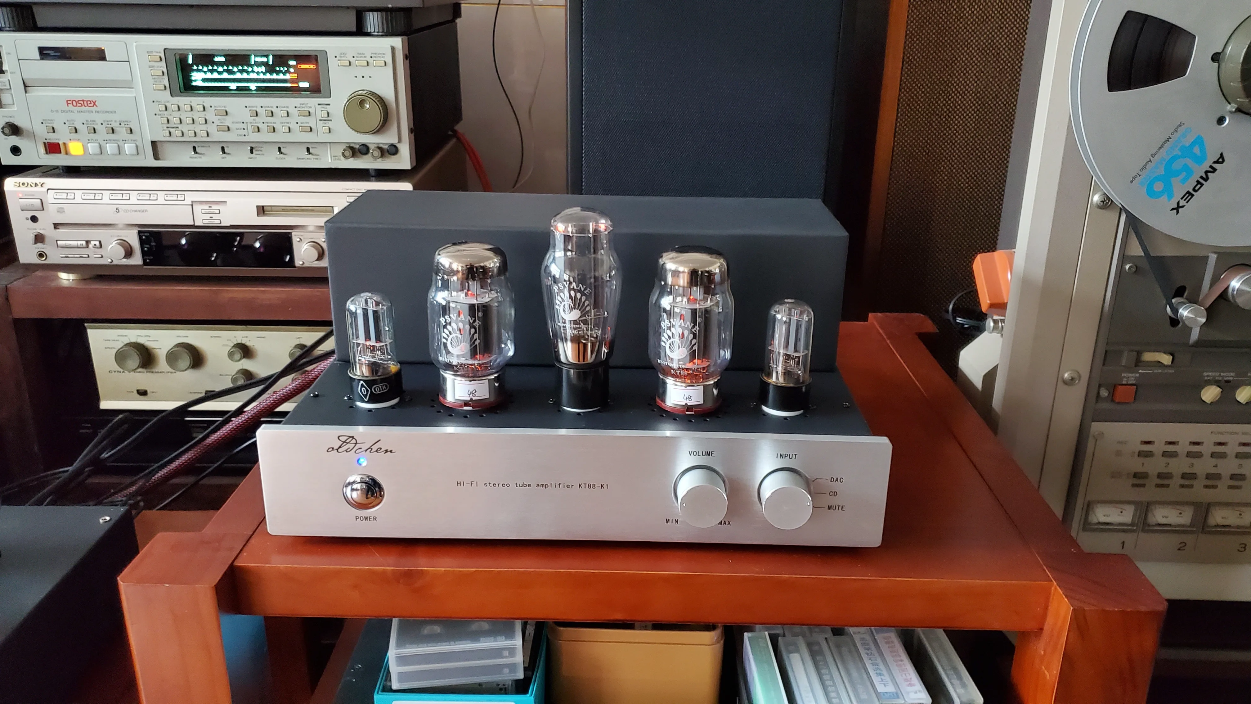 Amplificador de tubo de electrones OldChen KT88-K1 Clase A amplificador de Audio HIFI LaoChen andamio hecho a mano con Bluetooth voz excelente