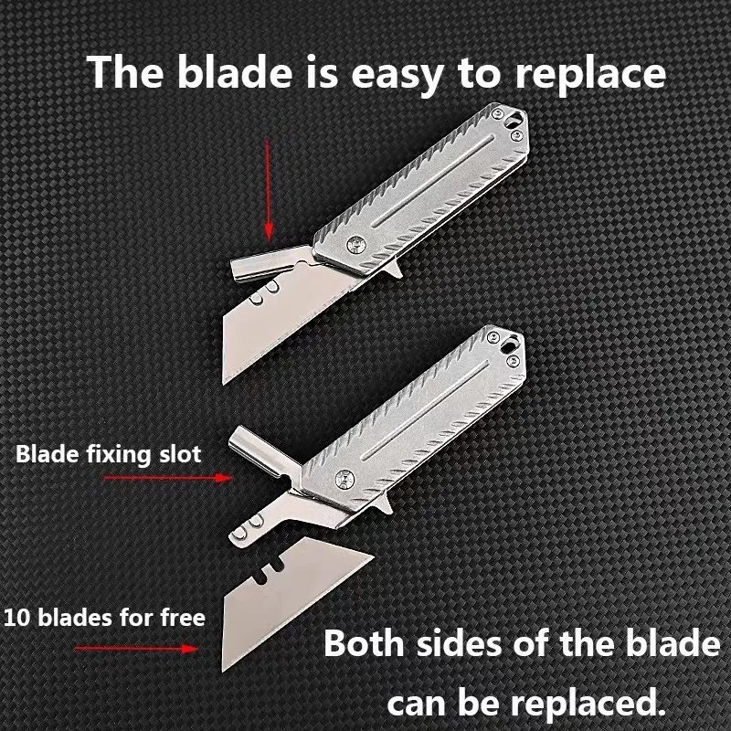 Stainless Steel Heavy-duty Utility Knife Quick-opening Box Cutter Ladder Blade Can Replace The Box Cutter and Express Box Cutter