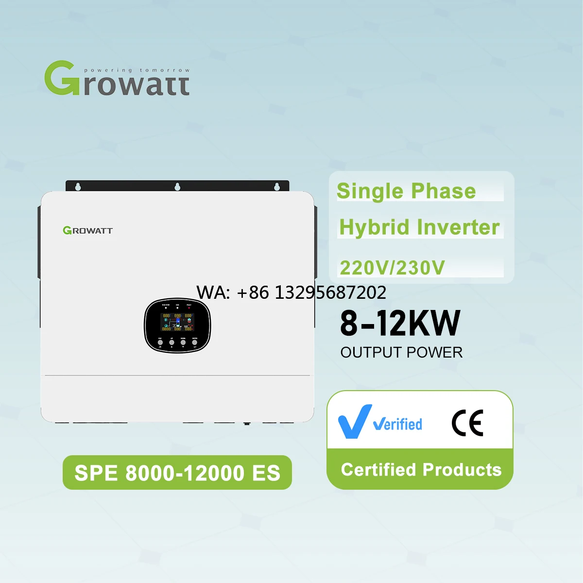 

Growatt SPE 12000 Es Hybrid Inverter Spe 12000es 12Kw on Off Grid Inverter for Solar System