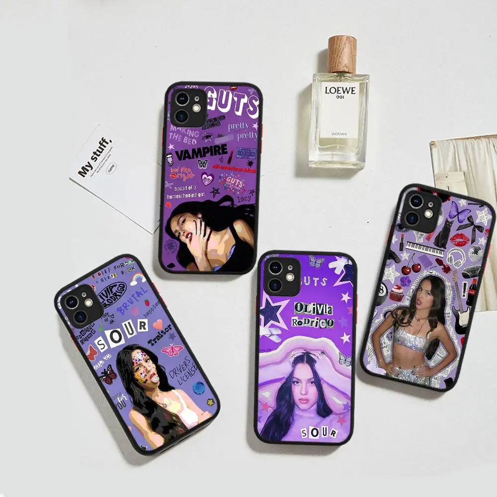 Singer O-Olivia GUTS R-RodrigoS Phone Case For IPhone 16 15 14 13 12 11 Pro Max Plus X XS MAX Black Matte Phone Fundas