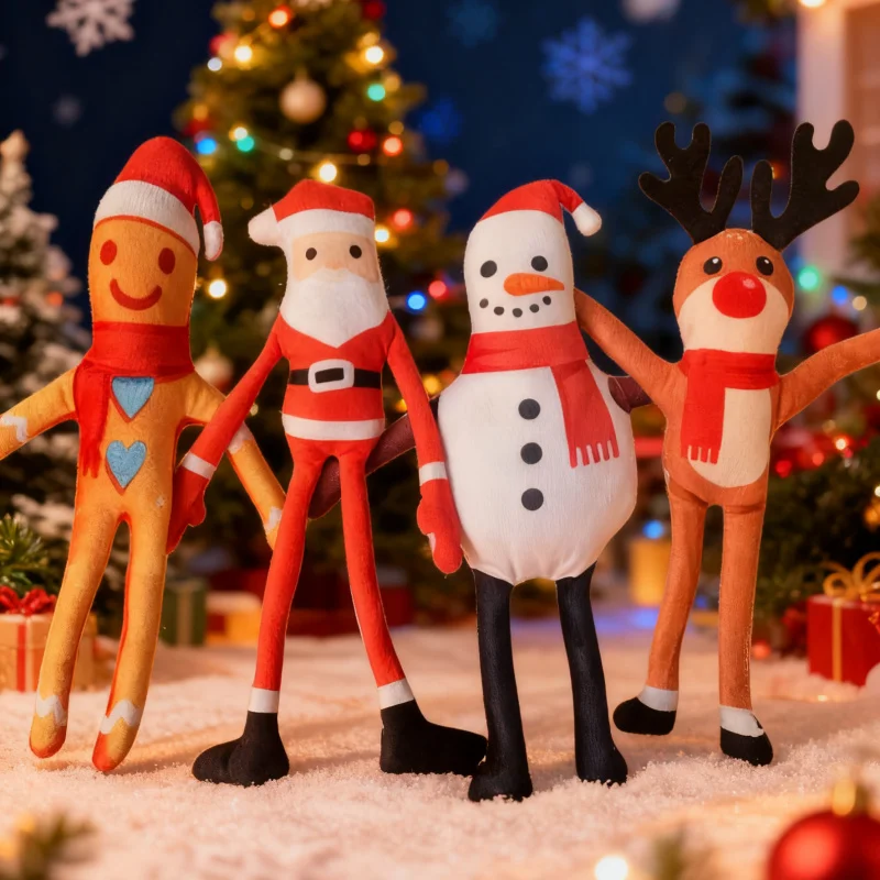 

30cm Foldable Mouse Santa Claus Reindeer Gingerbread Man Snowman Plush Toy Decoration Christmas Gift Children's Birthday Gift