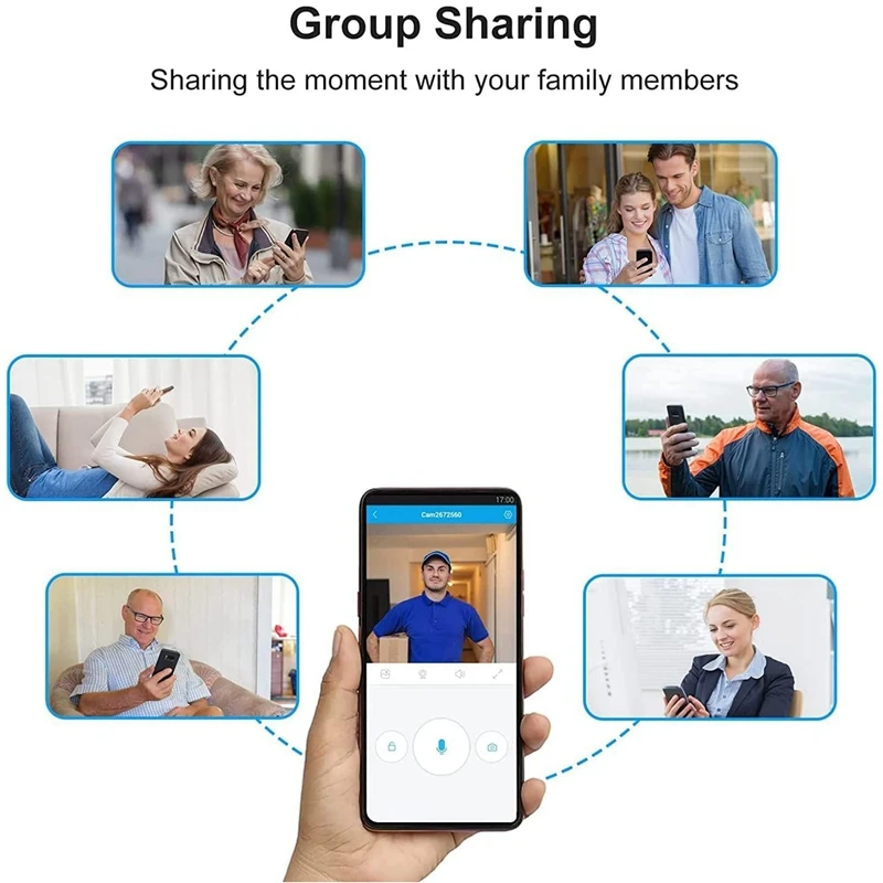 Smart Video Door Bells Wireless Wifi Video Doorbell With Camera Plastic PIR Motion Detection