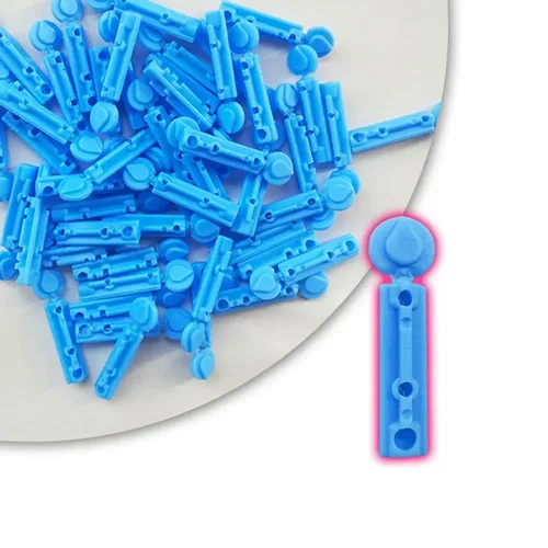 Imagen 2 del producto 100 Uds. Agujas desechables para lanceta de sangre, palo de masaje, uso para bolígrafo, lancetas estériles, drenaje de ventilación, agujas desechables para lanceta de sangre