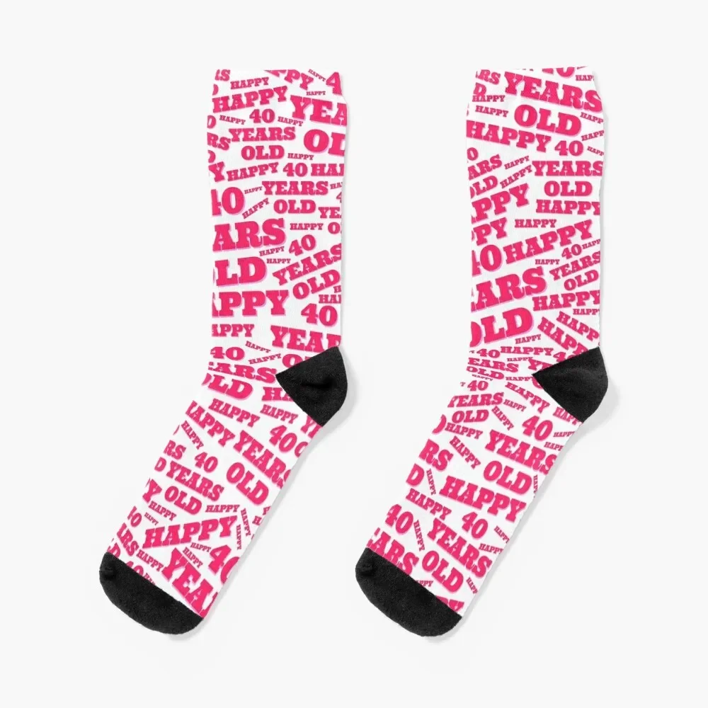 

For 40th Happy Birthday Gifts And Funny 40 New Years Socks warm winter summer compression funny sock Socks Men Women's