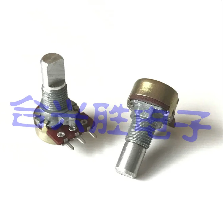 1Pcs 12 Type A20K Computer Speaker Power Amplifier Audio Volume Potentiometer Single 3Pin Shaft Length 15MM