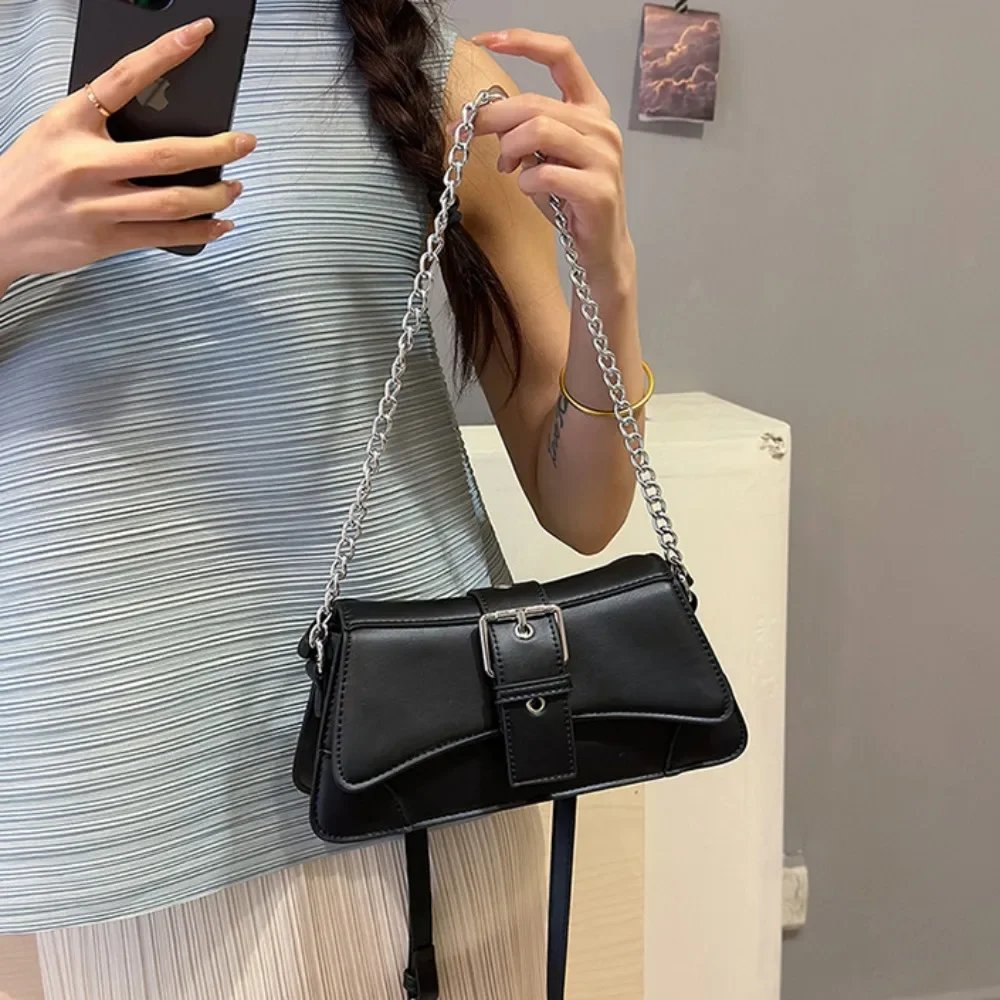 2024 New Women's French Niche Temperament Premium Texture Everyday Versatile Chain Crossbody Shoulder Bag