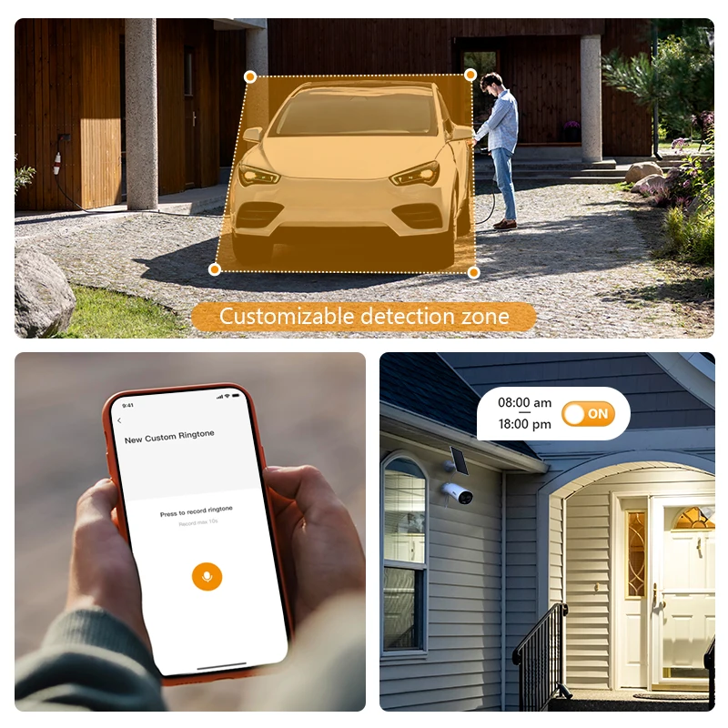 IMOU خلية 3C مع مجموعة اللوحة الشمسية 2K واي فاي كاميرا 5000mAh بطارية لاسلكية IP66 الذكية اللون للرؤية الليلية كاميرا مراقبة للمنزل #4