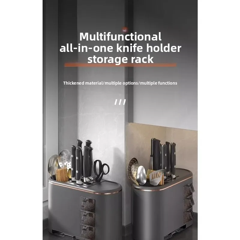 Multifunctional Kitchen Shelf Supplies Household Daquan Seasoning Storage Shelf Seasoning Box Chopsticks Knife Holder Knives
