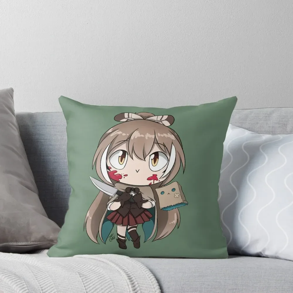 

Nanashi Mumei Chibi Throw Pillow home decor items Decorative Cover For Living Room Covers For Sofas Room decorating items pillow