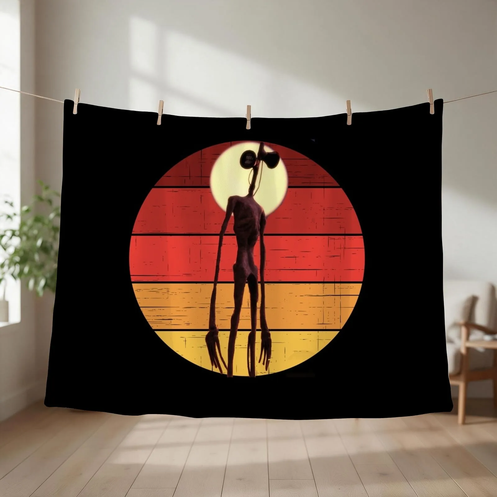 siren head Throw Blanket couch cozy soft plush fuzzy picnic outdoor blanket
