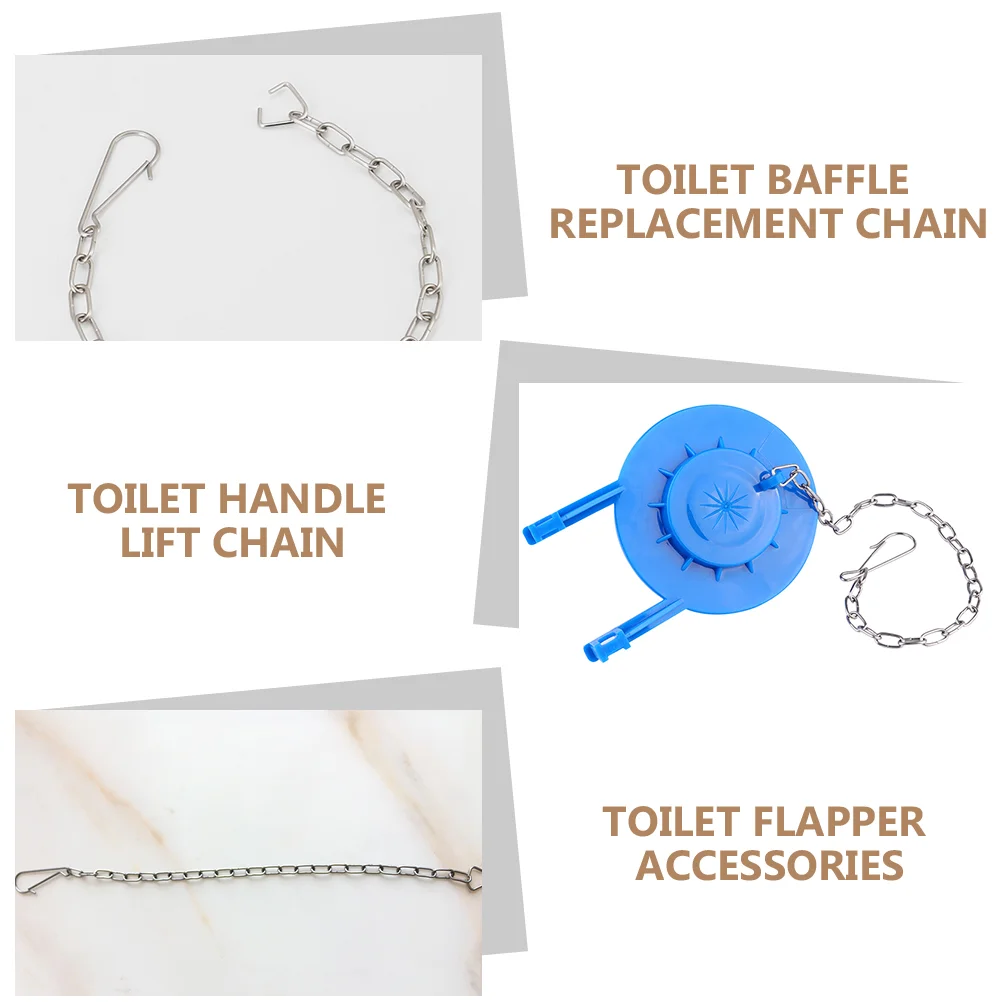 5pcs Toilet Flapper Chain Stainless Toilet Handle Lift Chains Replaceable Chain