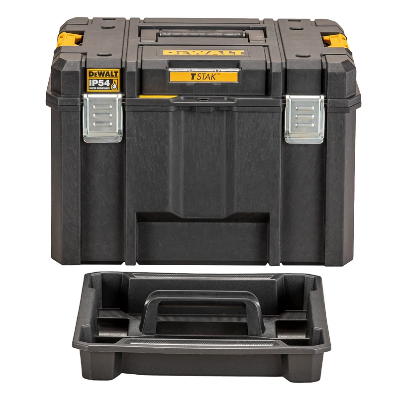 DEWALT DWST83346-1 TSTAK 2.0 Large Box IP54 30kg Load Capacity Heavy Duty Portable Deep Storage Case