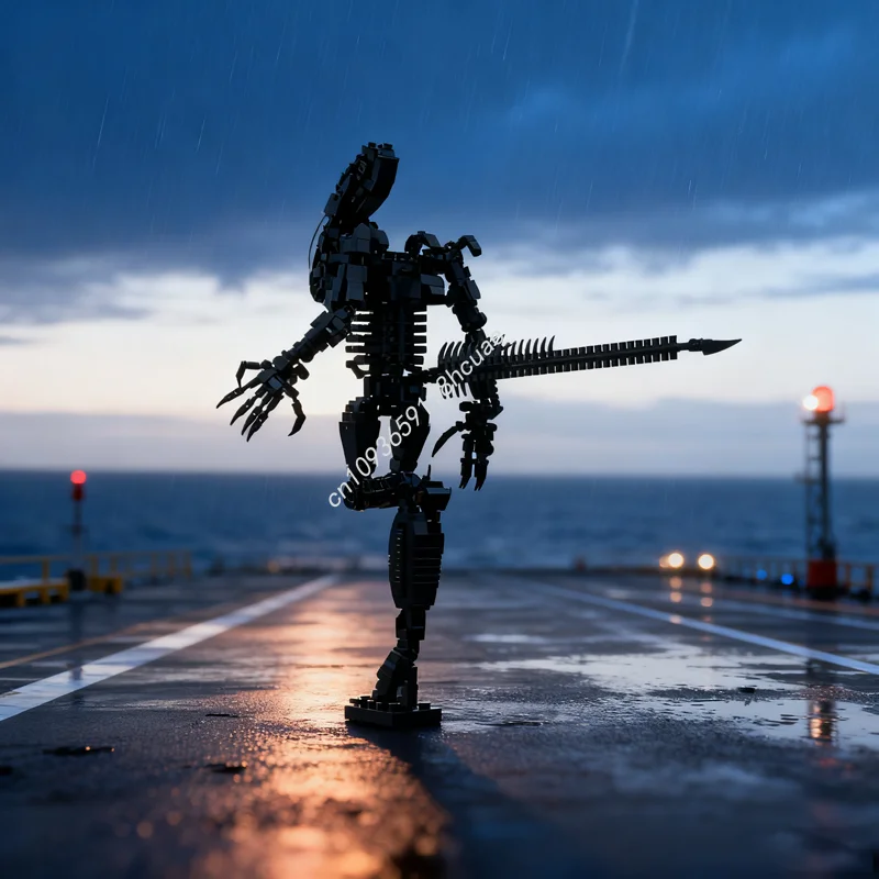 

1224pcs MOC Xenomorph Alien anatomically Model Building blocks toy Construction DIY creative idea Education Christmas gift Brick