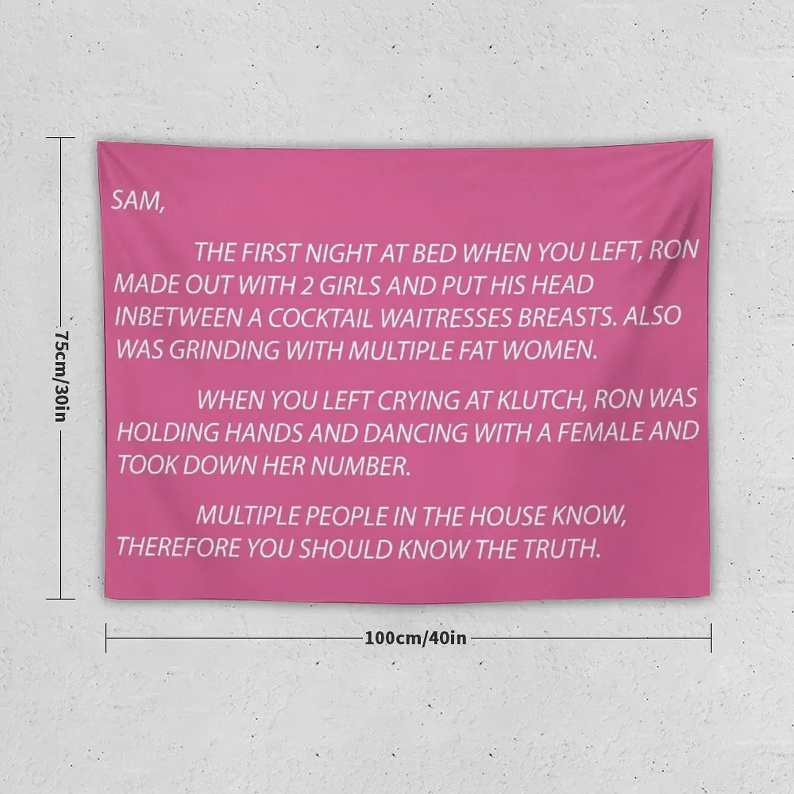 letter to sammi Tapestry Room Decor Decoration Aesthetic Cute Room Things Tapestry