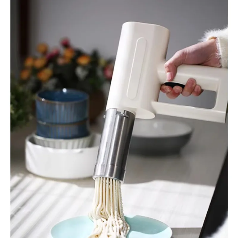 신형 1500mAh 휴대용 전기 국수 기계 가정용 자동 반죽 프레스 기계 무선 국수 기계