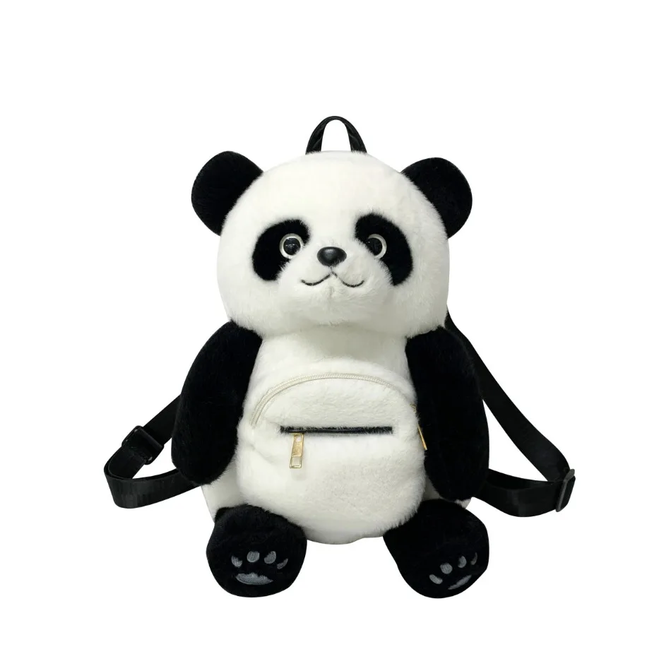 Mochila de Panda para niñas pequeñas, mochila de viaje para muñecas reutilizables, mochila de felpa de mapache, muñeco conmemorativo de Base de Panda Chengdu