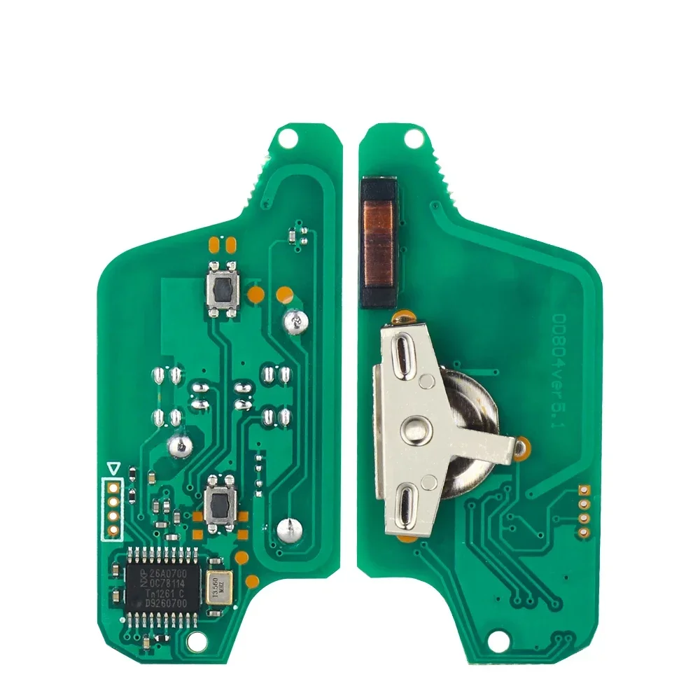 

KEYYOU With Cutting service 2 Buttons Car Key ASK/FSK 434Mhz For Citroen C4 C5 C6 C8 Xsara Picasso For Peugeot 107 207 307 308