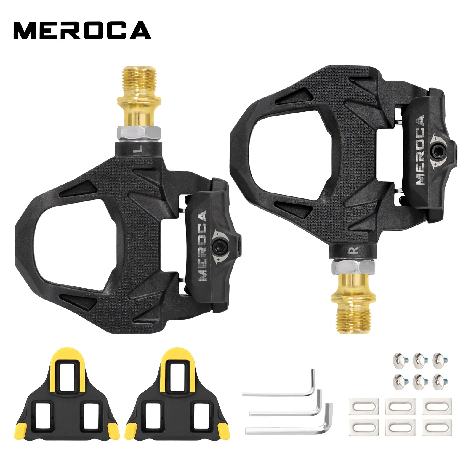 MEROCA HD-82 Road Bicycle Lock Pedal Road Bike lightweight Self-Locking Foot Pedal SP* System Peilin with Locking Plate Pedal