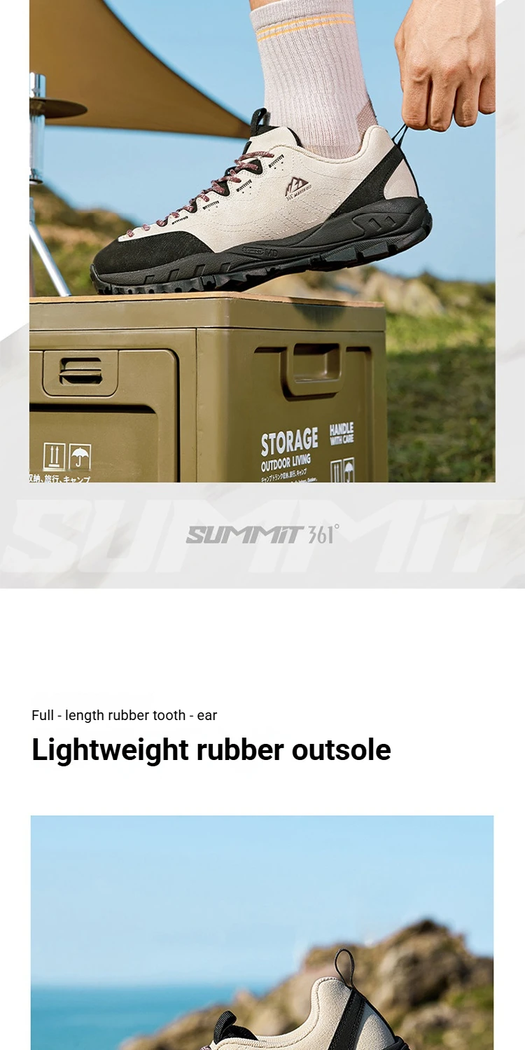 361 Degrees Silva Outdoor-Wanderschuhe für Herren, Weich, Leicht, Atmungsaktiv, Verschleißfest, Gummi, Rutschfest, Herren-Sneakers 672633306 – Detail 9