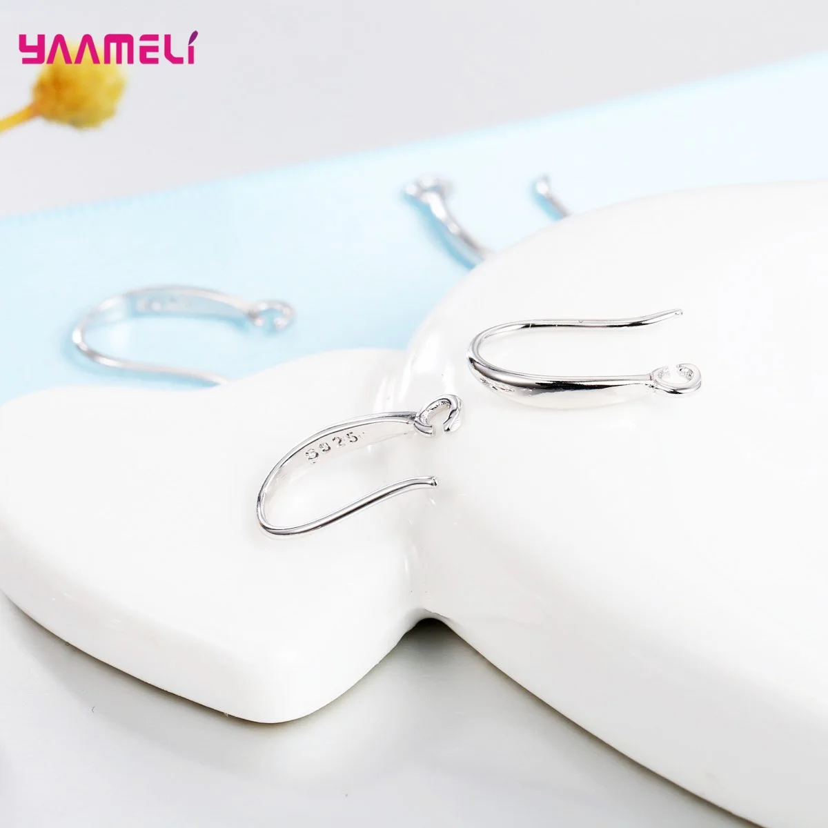 100PCS Lot Real 100% 925 Sterling Silver S925 Hook Earrings Jewelry Findings Fittings Components Accessories Handmade Supplies
