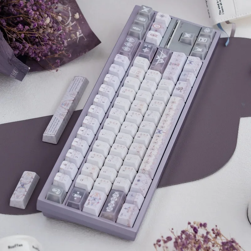

Lace Pattern Theme Keycaps Set Customized 139keys FC Profile PBT+PC Keyboard KeyCaps for Mechanical Keyboard Accessories Gifts