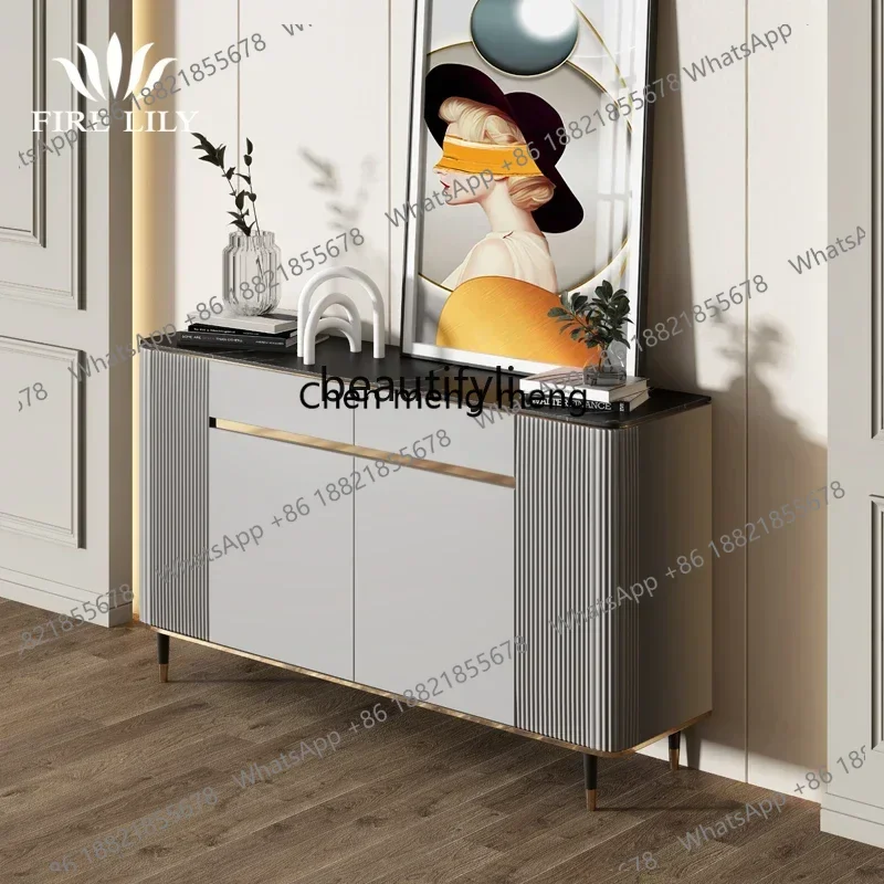 

Y183FF Light luxury rock slab dining side cabinet household small apartment Italian restaurant storage cabinet