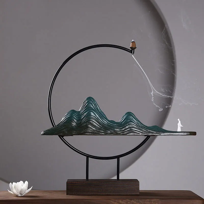 

Backflow Ramadan Incense Burner Holder Waterfall Humidifier Mountain Incense Burner Garden Decor Quemador De Incienso Room Decor