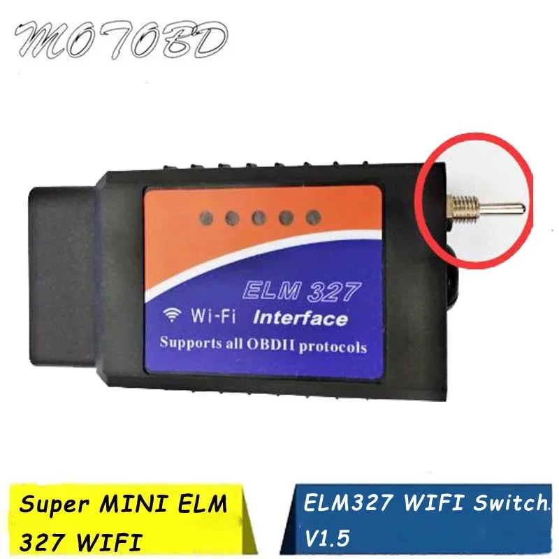 

TOP ELM 327 V1.5 WIFI OBD 2 ELM327 Switch For Ford Forscan ELMconfig Code Reader Scanner PIC18F25K80 & CH340 Chip HS CAN MS CAN